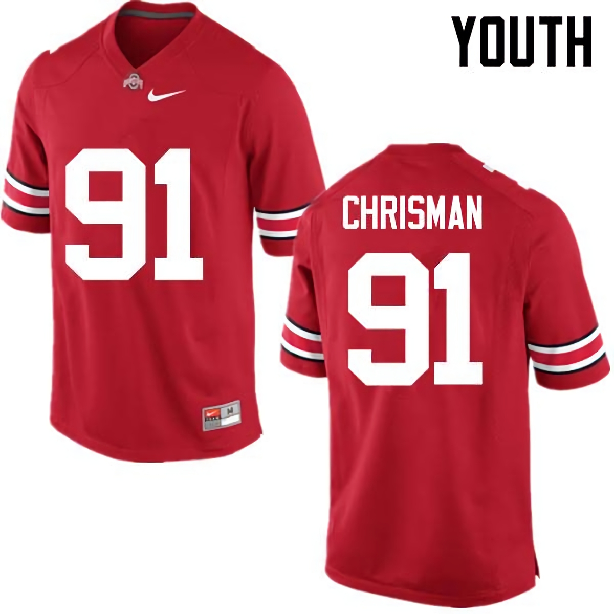 Drue Chrisman Ohio State Buckeyes Youth NCAA #91 Nike Red College Stitched Football Jersey TYA1256JU